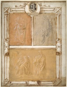 Studien von drapierten Figuren