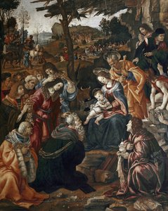 Anbetung der Heiligen Drei Könige - Altarbild von San Donato von Filippino Lippi