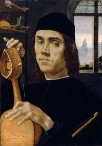 Porträt eines Musikers von Filippino Lippi