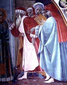 Hl. Stephanus und Margareta, Detail vom Tabernakel des Canto al Mercatale, 1498