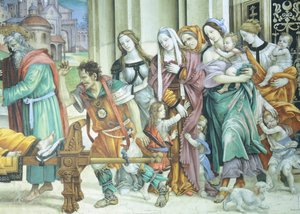 St. Johannes der Evangelist erweckt Drusiana zum Leben