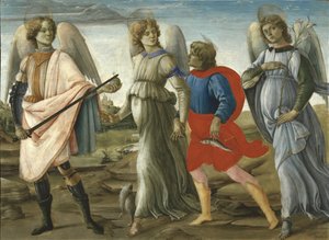 Drei Erzengel mit dem jungen Tobias, 1477-78
