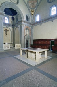 Ansicht des Innenraums, gebaut ca. 1420-29 von Filippo Brunelleschi
