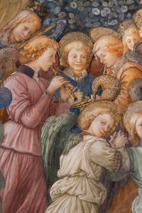 Engel (Detail der Krönung Mariens) von Filippo Lippi