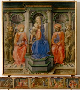 Madonna mit Kind und vier Heiligen von Filippo Lippi