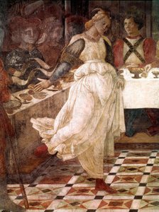 Das Festmahl des Herodes, Episoden aus dem Leben von Johannes dem Täufer. Detail, das Salome darstellt. Fresko von Filippo Lippi (1406-1469)