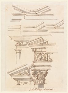 Studien für Gebälk und Giebel, ca. 1770