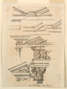Studien für Gebälk und Giebel, ca. 1770