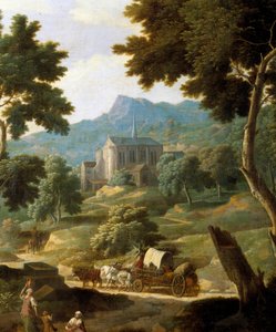Landschaft mit Kirche (Detail)