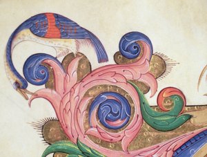Missale 515 f.169r Fantastischer Vogel, Detail (Initiale) aus einem Chorbuch