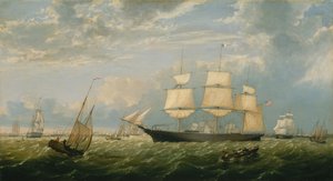 Der Golden State fährt in den Hafen von New York ein, 1854