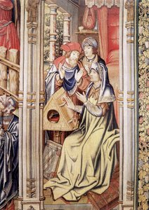 Davids Vorhang (Detail), Faksimile aus dem Wandteppich der Brüsseler Schule (1510-1515).