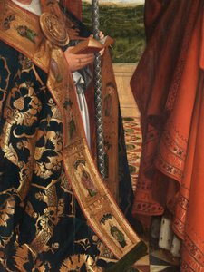 (Detail) Madonna mit Petrus Wijts von Flemish School