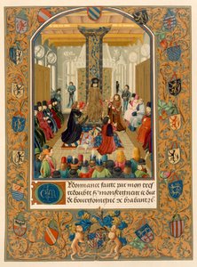 Herzog Karl der Kühne inmitten seines Hofes mit den Rittern des Ordens vom Goldenen Vlies, 1473 von Flemish School