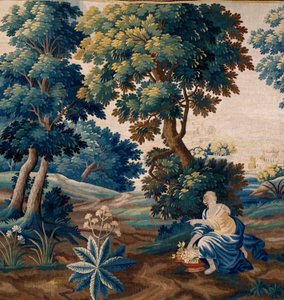 Flämischer Wandteppich. Ende 17. Jahrhundert. Eigentum der Kirche Sint-Walburgakerk Oudenaarde von Flemish School