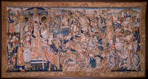 Flämischer Wandteppich. Durchquerung des Roten Meeres. Ca. 1490 von Flemish School