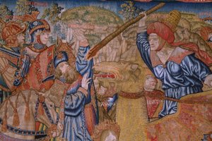 Serie Moralitäten: Die Tugend der Ehren (De deugd van de Honores, La Virtud de los honores). Ca. 1520. (Detail)