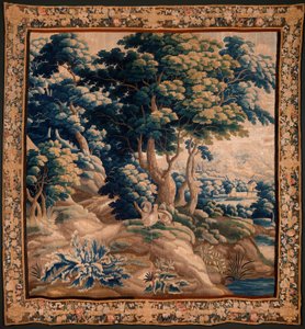 Flämischer Wandteppich. Genannt Verdure. Atelier von Oudenaarde. 17. Jahrhundert.