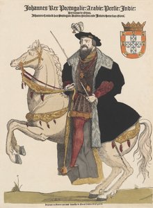 Johann III. von Portugal 1502-1557, veröffentlicht im 16. Jahrhundert, kolorierte Gravur