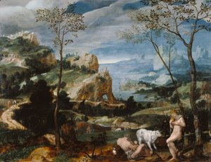 Landschaft mit Merkur und Argus, ca. 1570