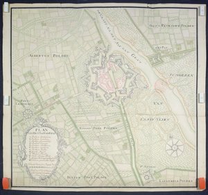 Karte von Sas de Gant und Umgebung, 1759 von Flemish School
