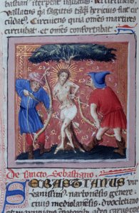 Ms Gen 1111 Seite aus der Legenda Aurea, Brügge, ca. 1400-10 von Flemish School