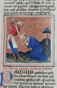 Ms Gen 1111 Seite aus der Legenda Aurea, Brügge, ca. 1400-10 von Flemish School