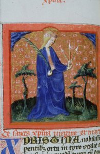 Ms Gen 1111 Seite aus der Legenda Aurea, Brügge, ca. 1400-10