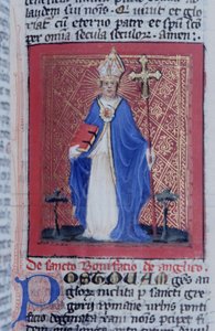 Seite aus der Legenda Aurea, Brügge, ca. 1400-10