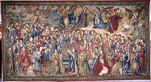 Nathan tadelt David, Wandteppich von David und Bathseba, ca. 1510-15