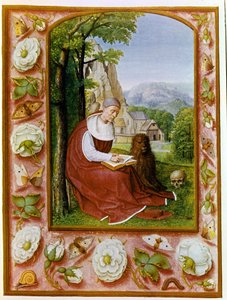 Porträt des Heiligen Hieronymus. Brevier Grimani, datiert von 1490 - 1510, Biblioteca Marciana, Venedig.