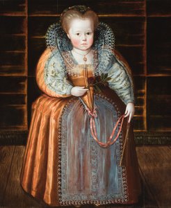 Porträt eines Kindes, angeblich Königin Elizabeth von Flemish School