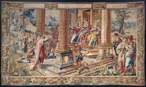 Der heilige Paulus vor Porcius Festus, König Herodes Agrippa und seiner Schwester Berenice, um 1520