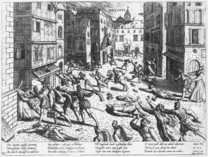 Szenen der spanischen Wut in Antwerpen, 1576 von Flemish School