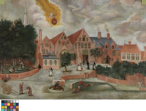 Westfassade des St. Johannes-Hospitals von Flemish School