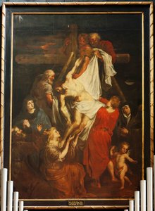 Der Hochaltar. Das Gemälde. Flämischer Meister. 17. Jahrhundert