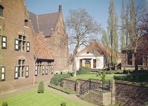 Ansicht des Hauses der Äbtissin, des Refektoriums und eines Schlafsaals