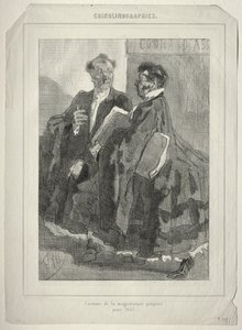 Crinolinographien (Kostüm der Magistratur vorgeschlagen für 1857)