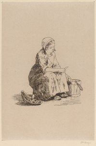 Die kleine Kartoffelschälerin La petite peleuse de pommes de terre von Félicien Rops