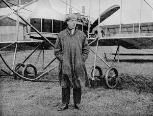 London-Manchester Luftwettbewerb: Mr. Jack Alcock und sein Maurice Farman Doppeldecker, 1914