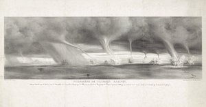 Wasserhosen auf See bei Sizilien, 1827 von Félix Achille Beaupoil Saint Aulaire