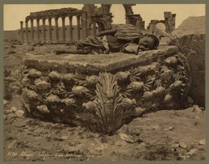 Ansicht der großen Kolonnade, Palmyra, ca. 1875 (Albumindruck)