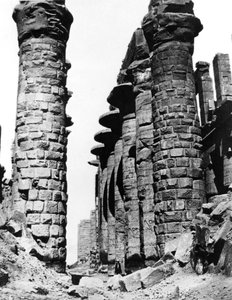 Kolonnade, Hypostylhalle, Ägypten, 1878
