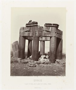 Mann auf der Qubba von Douris, nahe Baalbek
