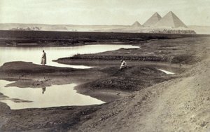 Die Pyramiden von Gizeh, ca. 1880