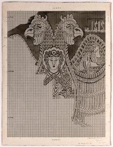 Schematische Zeichnung von Buyid-Seide (1962.264)
