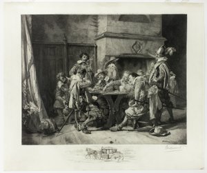 Partie perdue von Félix Henri Bracquemond