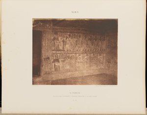 El-Fourdjeh. Hypogäische Architektur - Innere Malerei der rechten Wand von Félix Teynard