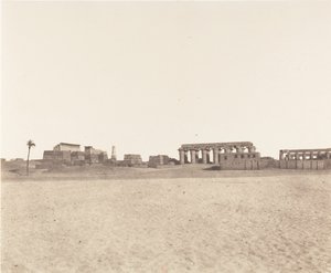 Louksor Theben, Gesamtansicht der Ruinen, 1851-52, gedruckt 1853-54 von Félix Teynard