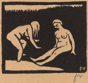Aus dem Wasser steigen von Félix Vallotton